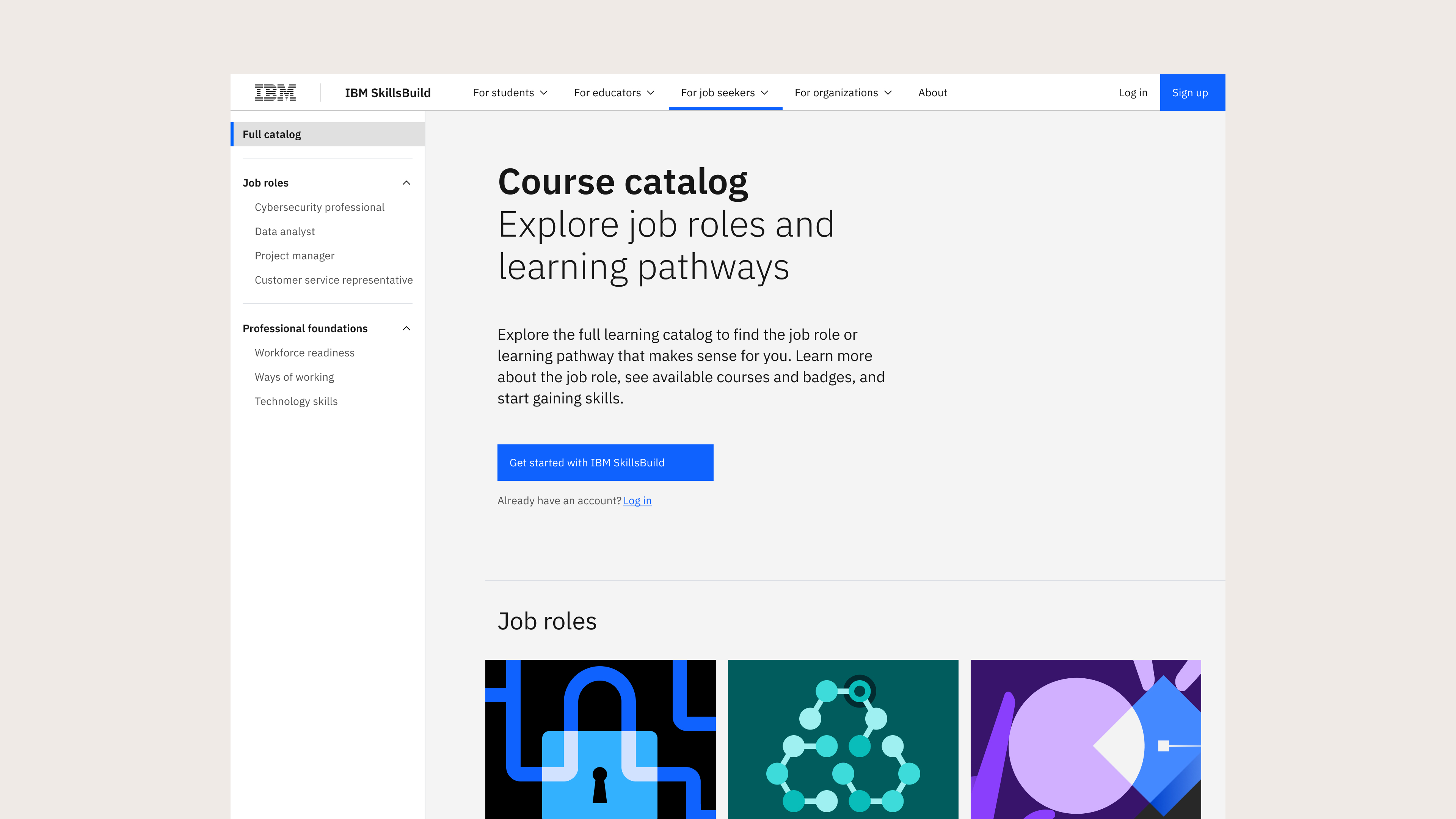 IBM SkillsBuild — jobseekers course catalog