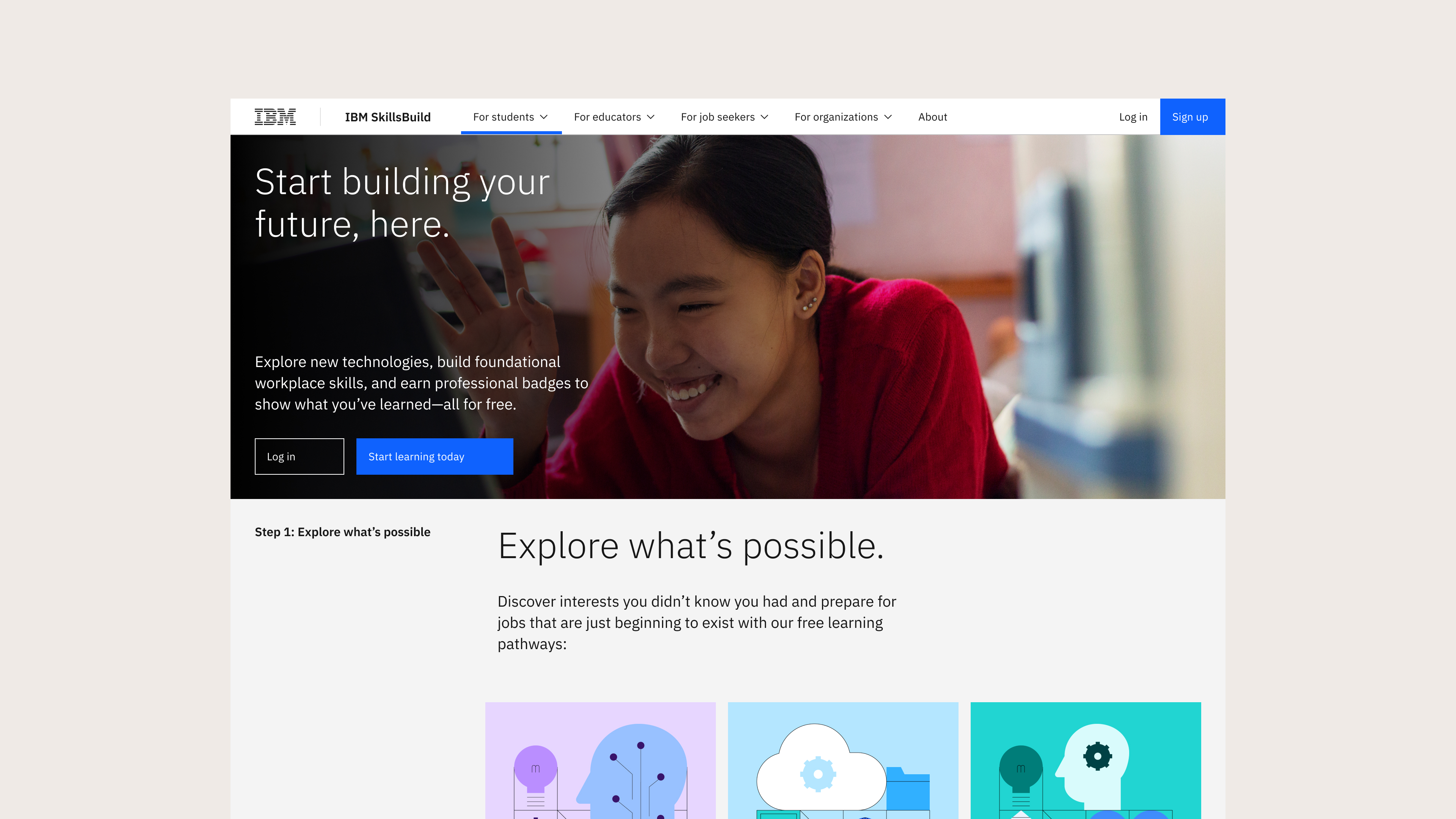 IBM SkillsBuild — jobseekers home detail