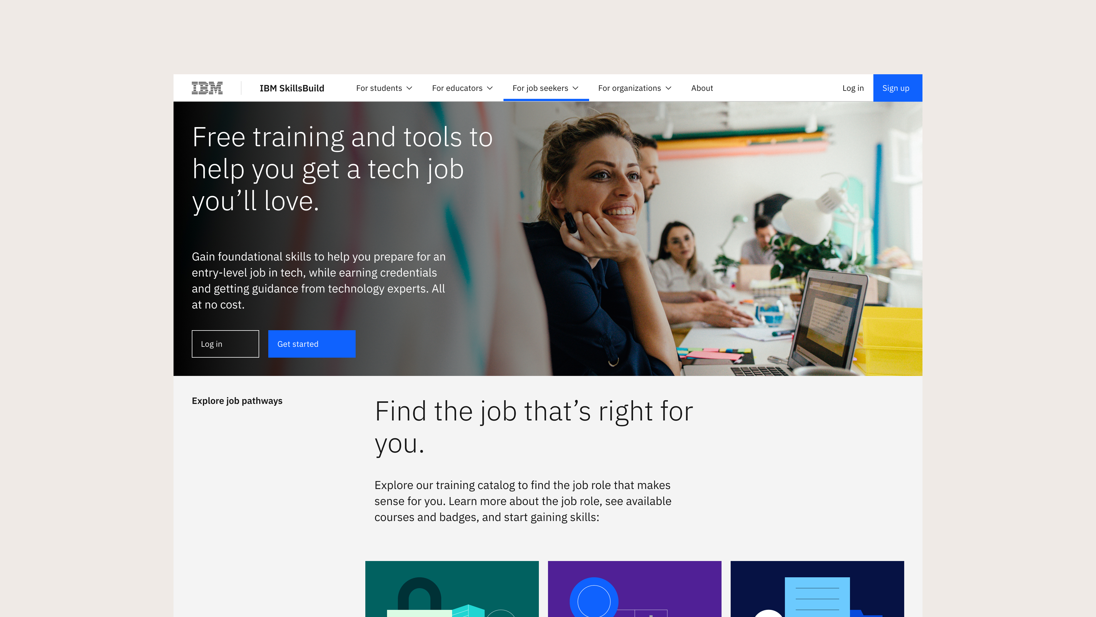 IBM SkillsBuild — jobseekers home