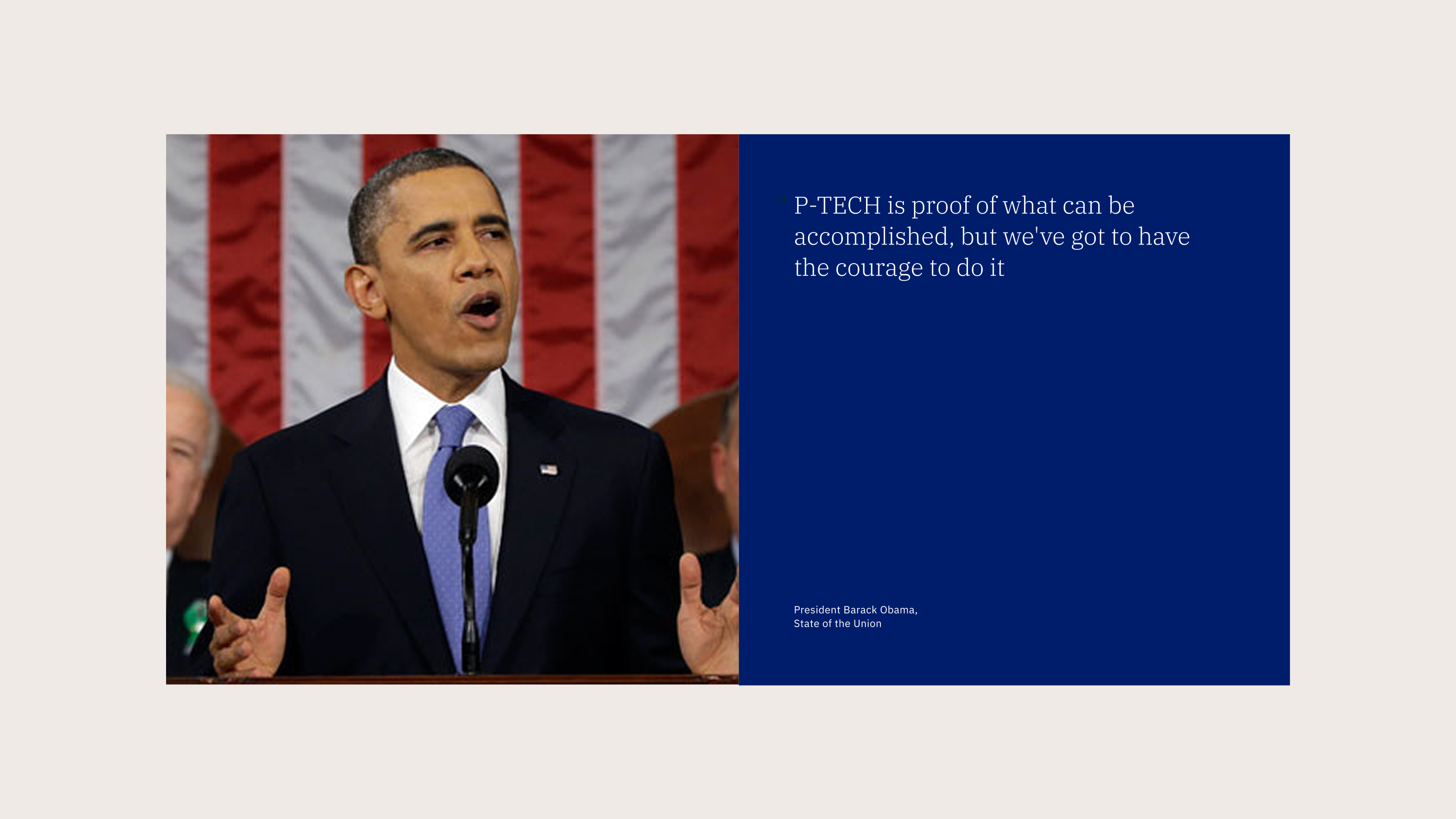 Barack Obama — P-TECH State of the Union
