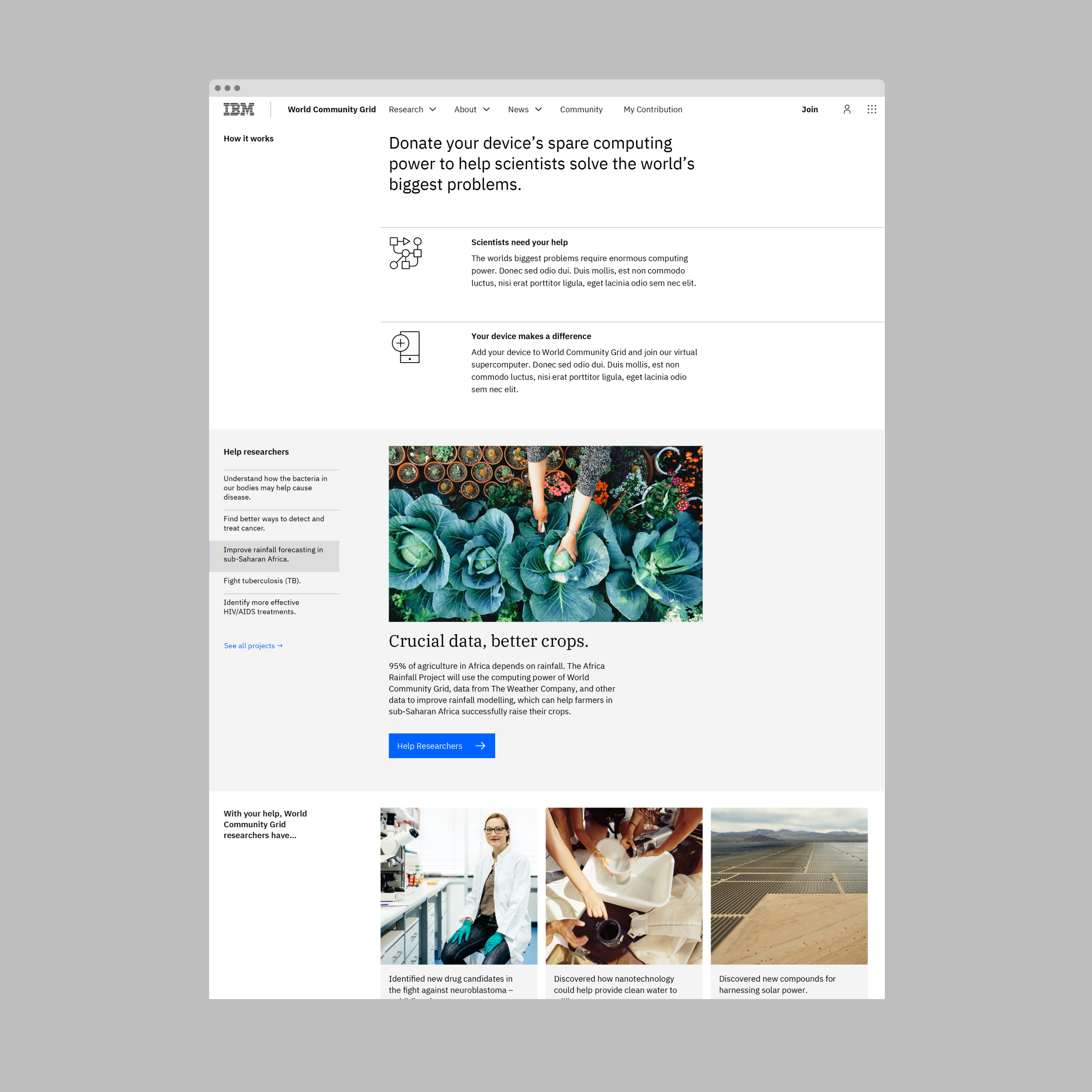 World Community Grid — digital design